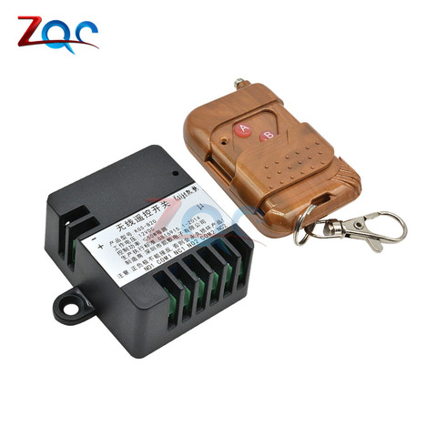 Interruptor remoto inalámbrico DC 12V, transmisor multifuncional de 2 canales, 433Mhz, con receptor para puertas eléctricas, luces para autos ► Foto 1/6