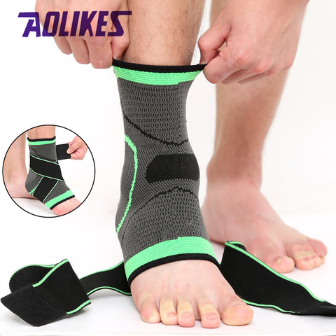 AOLIKES-tobillera deportiva 3D, Protector de compresión para el tobillo, almohadilla de soporte de nailon elástico, correa para fútbol y baloncesto, 1 Uds. ► Foto 1/6