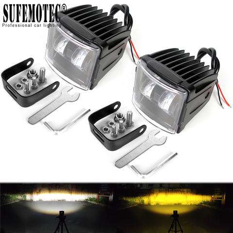 Faro de motocicleta con lente 6D para coche, 12V, 24V, 4x4, todoterreno, 4WD, SUV, ATV, UAZ, haz de inundación, lámpara antiniebla, Led, barra de conducción de trabajo ► Foto 1/6