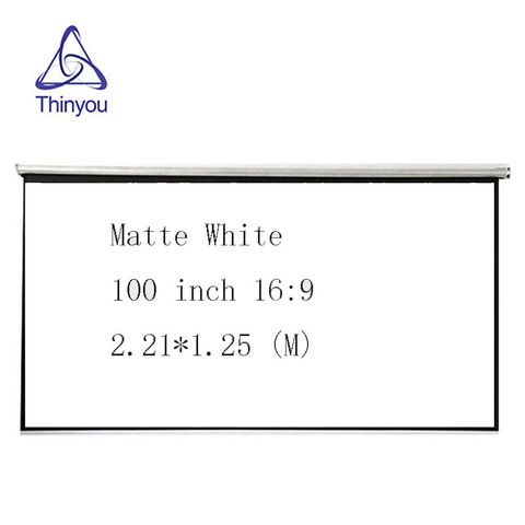 Thinyou 16:9 pulgadas 100 proyector HD pantalla rollo pantalla de proyección frontal tela para oficina cine hogar educación ► Foto 1/6