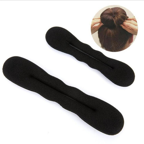 Pinza de esponja mágica para estilismo del cabello, 2 uds. (una grande y otra pequeña), moño rápido de espuma, rizador de rosquillas, herramienta para hacer torceduras, gran oferta ► Foto 1/6