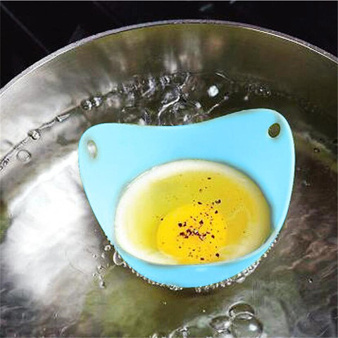 Hervidor de huevos de silicona de alta temperatura, Gel de sílice cálido y creativo, escalfador cocedor de huevos, soporte para huevos, molde para huevos, 4 colores ► Foto 1/6