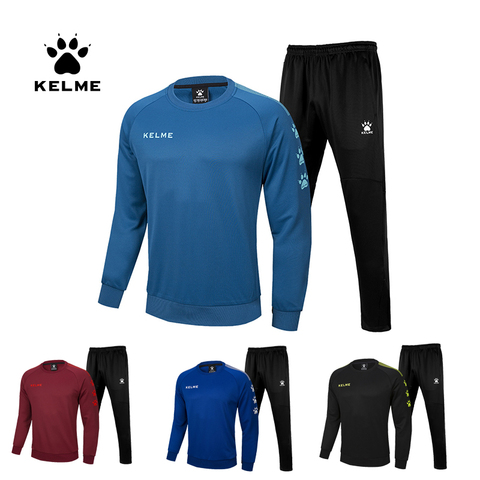 KELME-Conjunto de sudadera para hombre, chándal de entrenamiento, pantalones gruesos, ropa deportiva de entrenamiento, 3891370-1 ► Foto 1/6