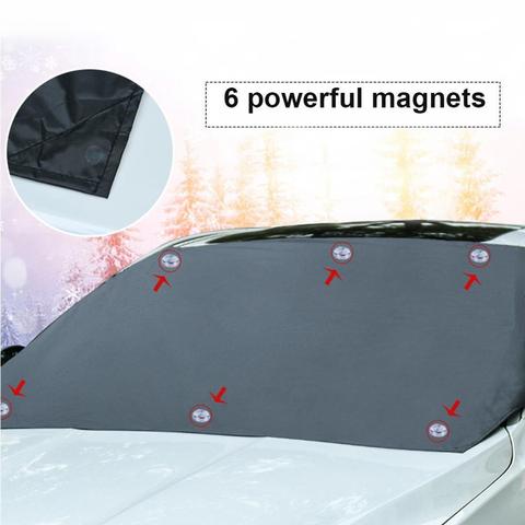 Cubierta frontal para parabrisas de Coche magnético, cubierta parasol para automóvil, parabrisas para coche, nieve, parasol impermeable para coche, 210x120cm ► Foto 1/6