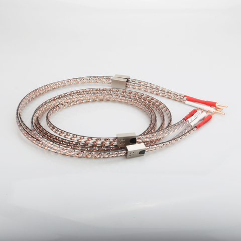 Cable de cobre plano para altavoz Viborg VS903, Cable de altavoz HIFI con enchufe de cobre puro para cine en casa, 2022 unidades ► Foto 1/6
