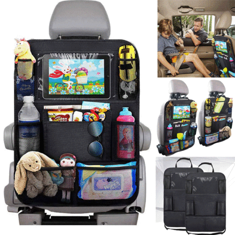 Organizador de asiento trasero para coche, bolsillos de almacenamiento con pantalla táctil, Protector para Tablet, accesorios de coche para niños, 1 ud. ► Foto 1/5