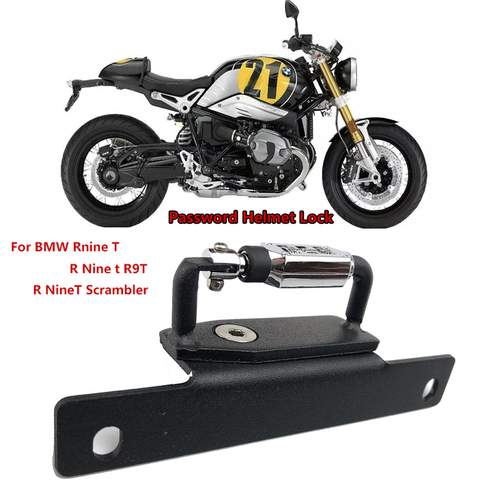 Cerradura para casco de motocicleta, gancho de montaje con contraseña, lado posterior, antirrobo, de seguridad, compatible con BMW Rnine T /R Nine t R9T /R NineT Scrambler ► Foto 1/4