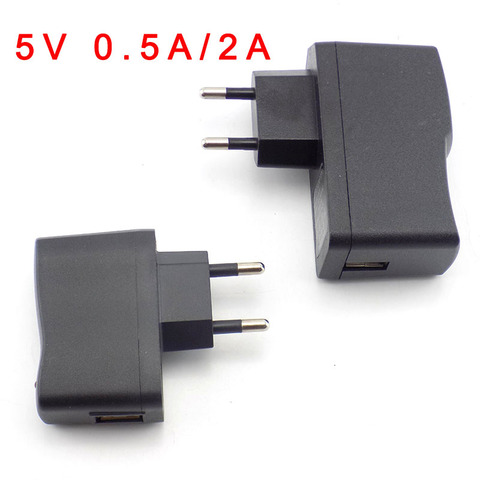 Fuente de alimentación del adaptador de carga USB 5V 0.5A 2A Micro USB cargador de pared AC a DC EU/US adaptador Universal 100V-240V salida H2 ► Foto 1/6