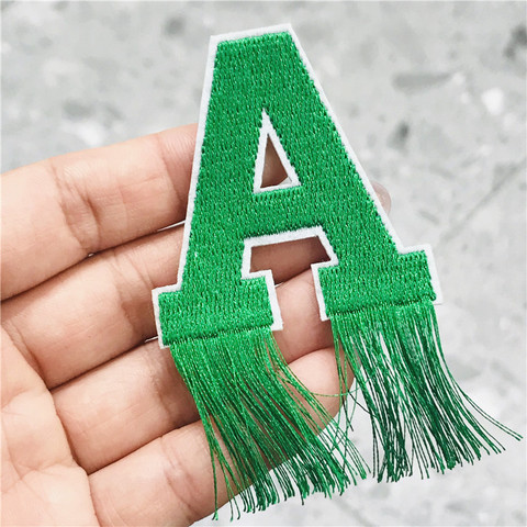 1 Uds de letras del alfabeto parche bordado apliques de hierro en el nombre carta parches accesorios DIY pegatinas ► Foto 1/6