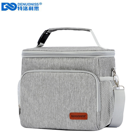 DENUONISS, bolsa de almuerzo portátil, impermeable, bolso enfriador, bolsa térmica aislante para comida, bolsa Bento, contenedor para Cena ► Foto 1/6