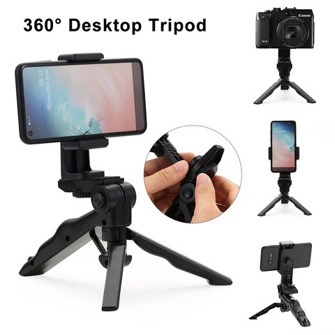 Mini trípode plegable ajustable de 360 °, soporte de escritorio, estabilizador para teléfono móvil, GoPro, cámara Digital, PTZ, DJI, Osmo, novedad ► Foto 1/6