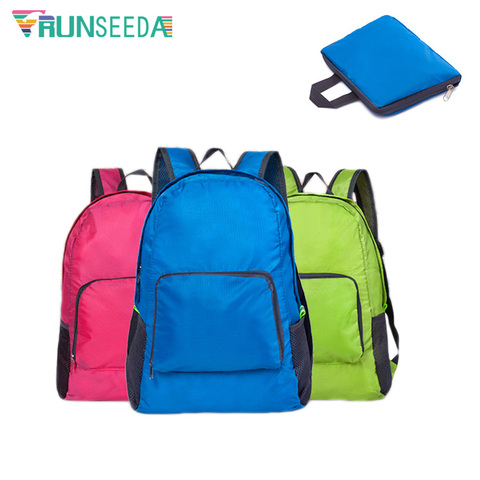 Runseeda-mochila plegable para deportes al aire libre, bolsa impermeable ligera para ciclismo, Camping, senderismo, viaje diario, de nailon ► Foto 1/6