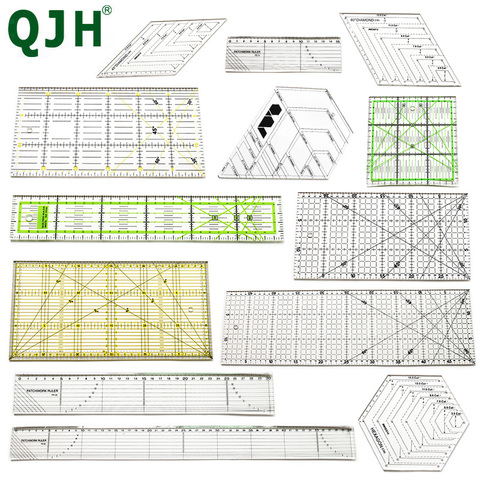 Regla para edredón acrílico transparente, reglas de costura acrílicas de retales, herramientas artesanales de ropa, accesorios de costura, retales ► Foto 1/6