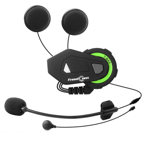 FreedConn-auriculares TMAX-M para motocicleta, cascos con Bluetooth, FM, 2 en 1 ► Foto 1/6