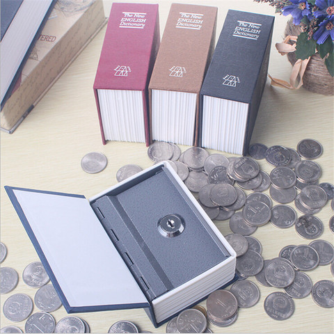 Mini caja fuerte de libros de dinero, cerradura de seguridad secreta oculta, dinero en efectivo, almacenamiento de monedas, casillero de joyas y llaves para regalos de chico ► Foto 1/6