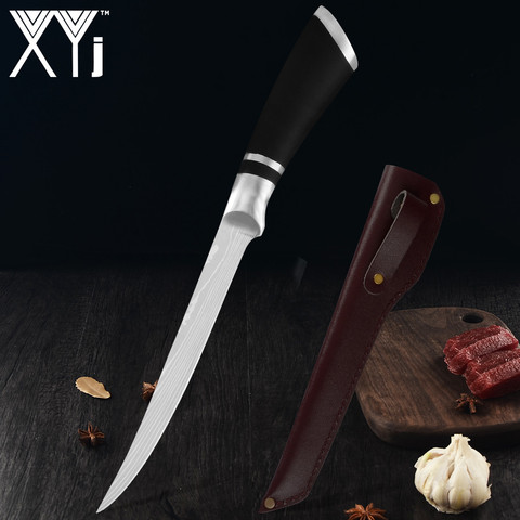 XYj-cuchillo de cocina de acero inoxidable, herramienta de lijado de pescado, pescado crudo japonés, salmón, Sushi, accesorio de cocina, 6 '', 7'', 8'' ► Foto 1/6