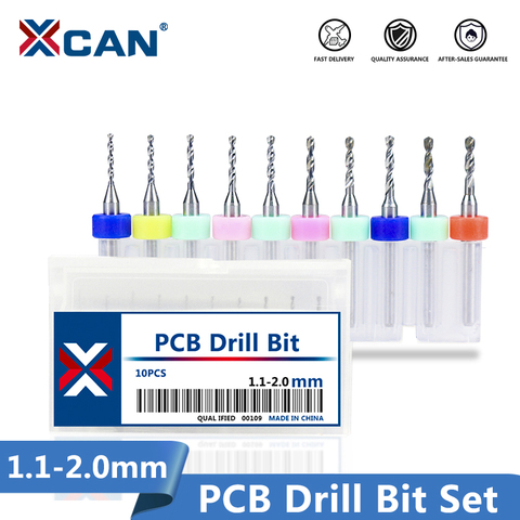 XCAN-broca de circuito de impresión PCB, 10 Uds., 1,1-2,0mm, Micro broca PCB de carburo de tungsteno ► Foto 1/6