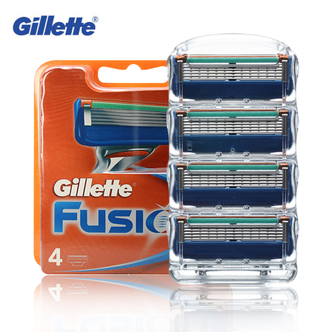 De fusión Gillette maquinilla de afeitar cuchillas para hombres afeitado suave a afeitarse la barba 4 hojas ► Foto 1/6