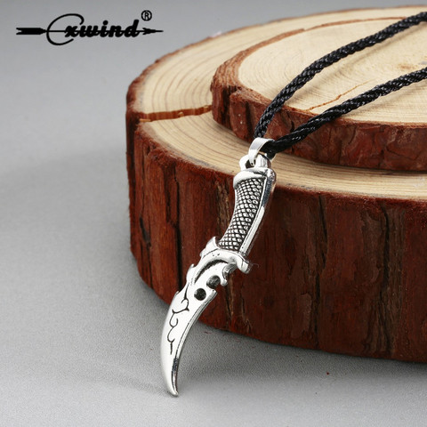 Cxwind Vintage cuchillo encanto eslava collar amuleto para los hombres y las mujeres nórdico vikingo pájaro pata colgante de declaración joyería de amistad ► Foto 1/6