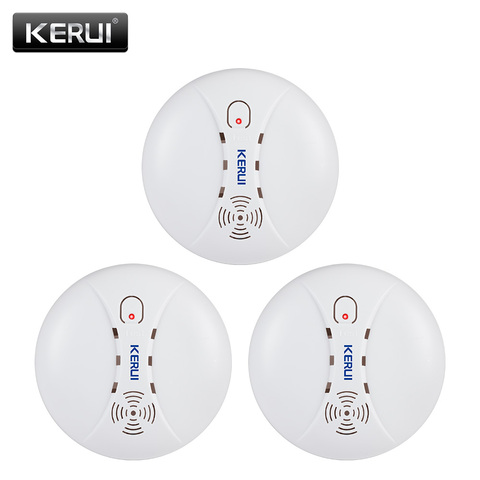 KERUI 3 unids/lote 433MHZ de la cocina de casa de seguridad Detector de humo inalámbrico fuego Sensor de alarma para G18 W18 W20 GSM sistema de alarma Wifi ► Foto 1/6