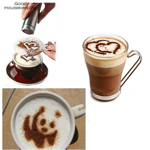 Plantilla de impresión de café de lujo, accesorios creativos de cocina, utensilios de cocina, pulverizador para café, 16 Uds. ► Foto 1/6