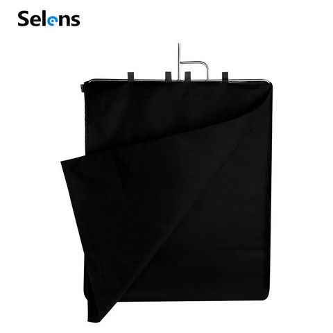 Selens-Panel de tela de bandera inoxidable para fotografía, accesorios para cámara de vídeo, estudio, 75x90cm, negro ► Foto 1/6