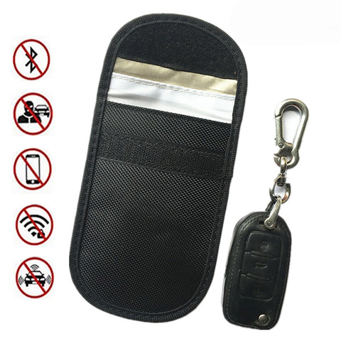 Faraday-Funda de llave a distancia para coche, bloqueador de señal FOB, blindaje RFID, tela Oxford, funda para tarjeta de crédito para Protección de Privacidad, BAG1056 ► Foto 1/6