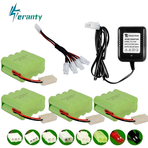 Ni-cd-Batería de 9,6 v y 3000mah cargador USB para juguetes de control remoto, coche, tanque, tren, Robot, barco, pistola, AA, 9,6 v, paquete de batería recargable, modelo X ► Foto 1/2