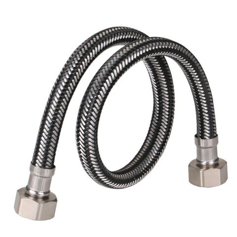 Manguera de plomería tejida de Metal para baño, tubería de conexión flexible para calentar el agua del inodoro ► Foto 1/5
