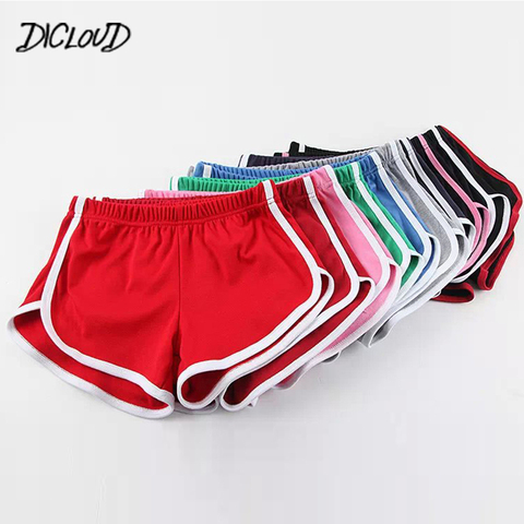 DICLOUD-pantalones cortos informales de cintura elástica para mujer, Shorts blancos y negros de cintura alta, Harajuku, ropa Sexy para playa ► Foto 1/6