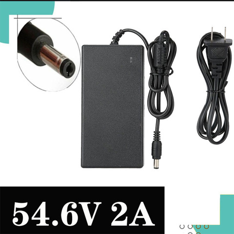 Cargador de batería de iones de litio, 54,6 V, 2A, para 48V, 13S, toma de CC/cargador de conector ► Foto 1/5