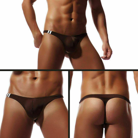 Calzoncillos de Tanga para hombre, ropa interior, tangas transpirables, bragas de cintura baja ► Foto 1/6