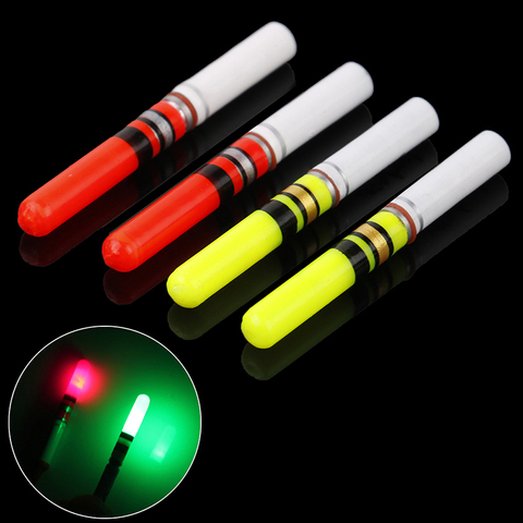 Barra de luz flotante de pesca nocturna, flotadores luminosos LED sin batería, color verde/rojo, para agua oscura, 2 uds. ► Foto 1/6