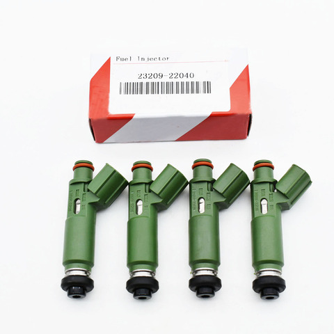 4 unids/lote nueva inyectores de combustible de 23250-22040, 23209-22040 para Toyota con caja de paquete de Color ► Foto 1/6