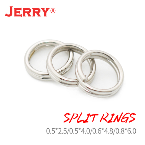 Jerry-Anillos divididos de pesca de acero inoxidable, cebo duro, conector de anillo plano, cuchara, señuelo de doble bucle, 100 uds, accesorios de pesca, aparejos ► Foto 1/6