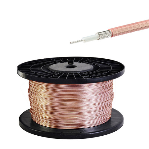 Cable Coaxial RF de 50 ohm, cable RG316 de alta temperatura de alta frecuencia para DC0-6GHZ de alambre Chapado en plata, 1M ► Foto 1/6