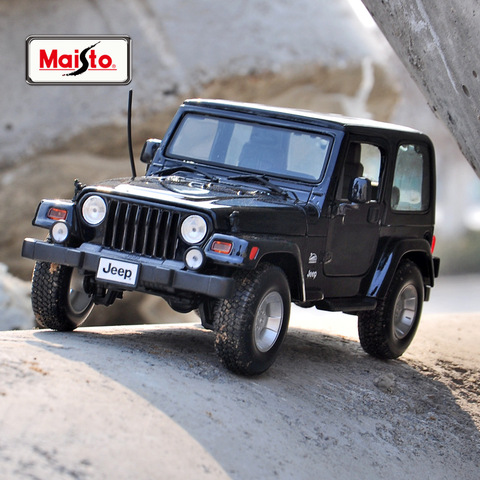 Coche en miniatura de aleación Maisto 1:18 Jeep Wrangler para niños, juguete de simulación de coche en miniatura, regalo de colección ► Foto 1/6