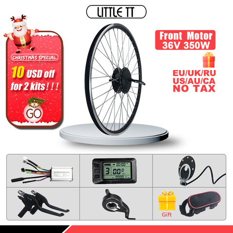 Kit de conversión de bicicleta eléctrica, Motor de buje de rueda delantera de 36V y 350W, rueda 16-28inch700C para Kit de conversión de bicicleta eléctrica ► Foto 1/6