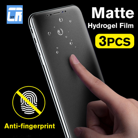 Película de hidrogel mate para iPhone, Protector de pantalla sin huella dactilar para iPhone 12 11 Pro Max 8 7 Plus X XR XS MAX SE ► Foto 1/6