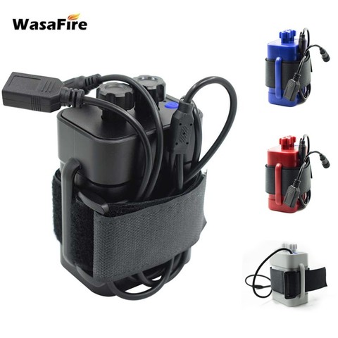 WasaFire-Paquete de batería impermeable 18650, caja de Banco de energía de batería para luz Led de bicicleta, 8,4 V, carga USB, 6x18650 ► Foto 1/6