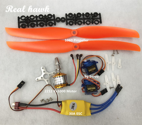 Motor sin escobillas 2212 A2212 1000KV 30A ESC, montaje de Motor 1060 hélice SG90 9G, Micro Servo para helicóptero de avión de ala fija RC ► Foto 1/5