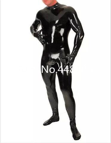 Catsuit de goma hecho a mano para hombre, leotardo de látex, ropa sexy, mono ajustado de látex, calcetines y guantes attapehd ► Foto 1/3