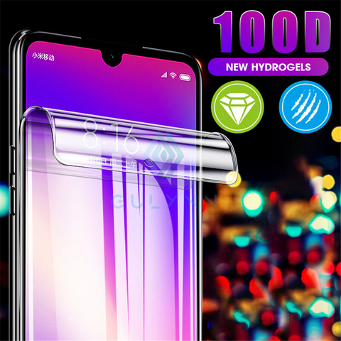 Protector de pantalla con película de hidrogel para Xiaomi, Protector de pantalla con película de hidrogel 100D para Xiaomi Redmi Note 7 7Pro 8 8Pro 8T 9 9S Pro 9A, A3 A2 10 Lite ► Foto 1/6