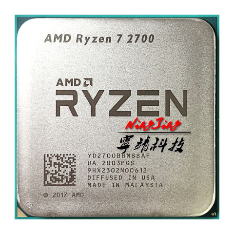AMD-procesador de CPU AMD Ryzen 7 2700 R7 2700 3,2 GHz, ocho núcleos, 16M, 65W, 16 hilos, YD2700BBM88AF, enchufe AM4 ► Foto 1/1