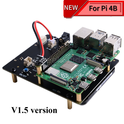 ¡Nueva versión! Raspberry X825 2,5 pulgadas SATA HDD/SSD carcasa de almacenamiento de acrílico para placa de expansión Raspberry Pi 4B ( 4 Modelo B) ► Foto 1/6