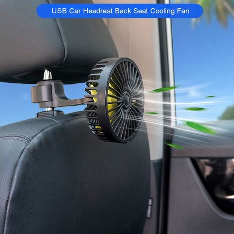 Reposacabezas Universal para asiento trasero de coche, ventilador USB de 5V y 3 velocidades con interruptor, ventilador de refrigeración de aire para camión, SUV y barco ► Foto 1/6