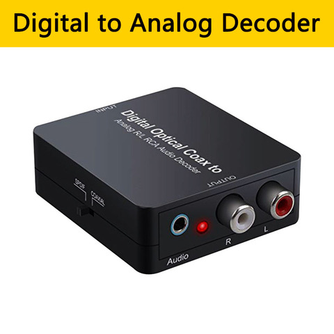 Decodificador de Audio Digital a analógico, convertidor óptico Toslink Coxaial con jack de 3,5mm, salida L/R RCA, compatible con Dolby DTS Stere para TV PS4 ► Foto 1/6