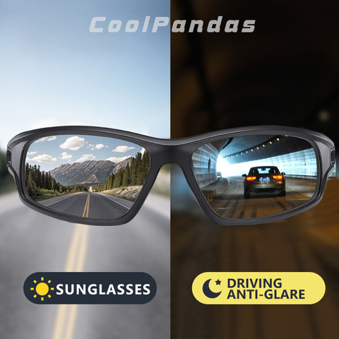 CoolPandas-gafas de sol deportivas para hombre, lentes de sol polarizadas fotocromáticas con marco ultraligero, gafas de sol de conducción de día y noche ► Foto 1/6