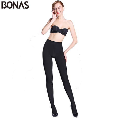 BONAS 80D-medias otoñales sin costuras para mujer, ajustadas de Color, ajustadas, con cuello, antigancho, medias de Primavera de alta elasticidad ► Foto 1/6