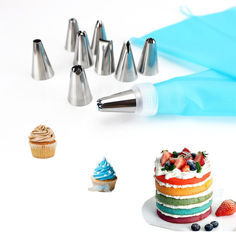 Set para decoración de tartas, manga pastelera de silicona, reutilizable, con 24 boquillas, 26 piezas ► Foto 1/6